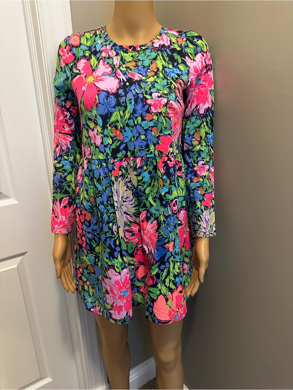 Lilly Pulitzer Teigen Multi Floral Print Dress in Nulti Festive Fantasy